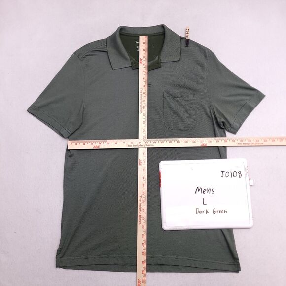 Van Heusen Short Sleeve Collared Polo Shirt Adult Mens Size Large L Green - Picture 6 of 10